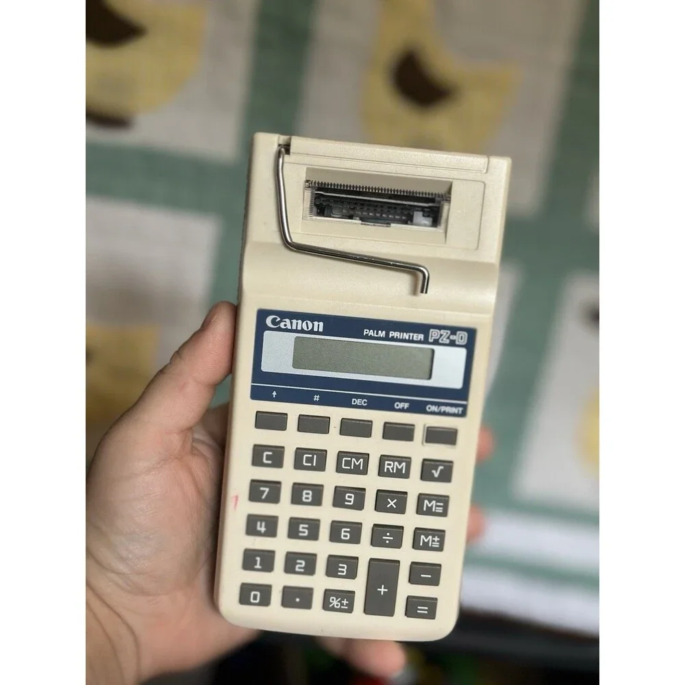 Vintage Canon PZ-D Printing Calculator Palm Printer Tested WORKS